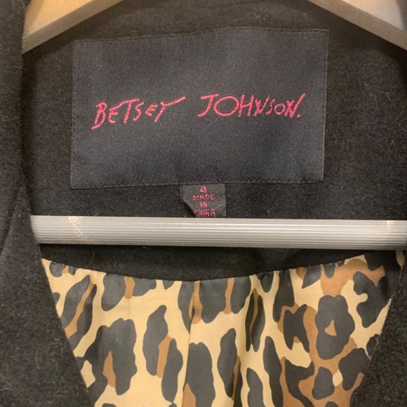 Betsey Johnson size 4 black dress coat - Picture 3 of 5